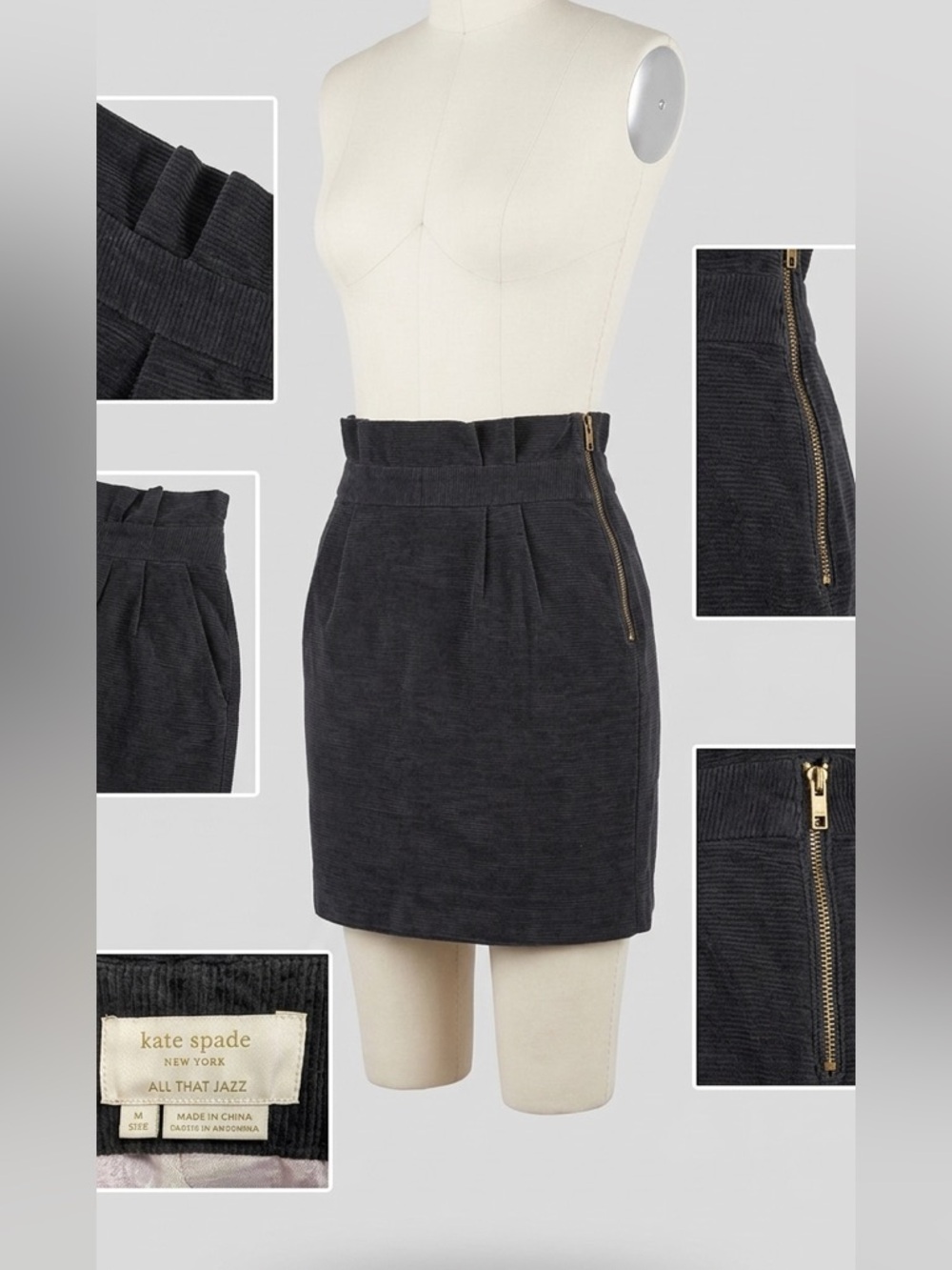 Kate Spade Skirt the Rules Black A-Line Skirt - Classic & Elegant Size‎ 2